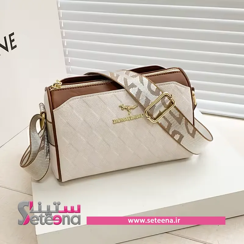 کیف دوشی زنانه سفید کانگرو کد B10003