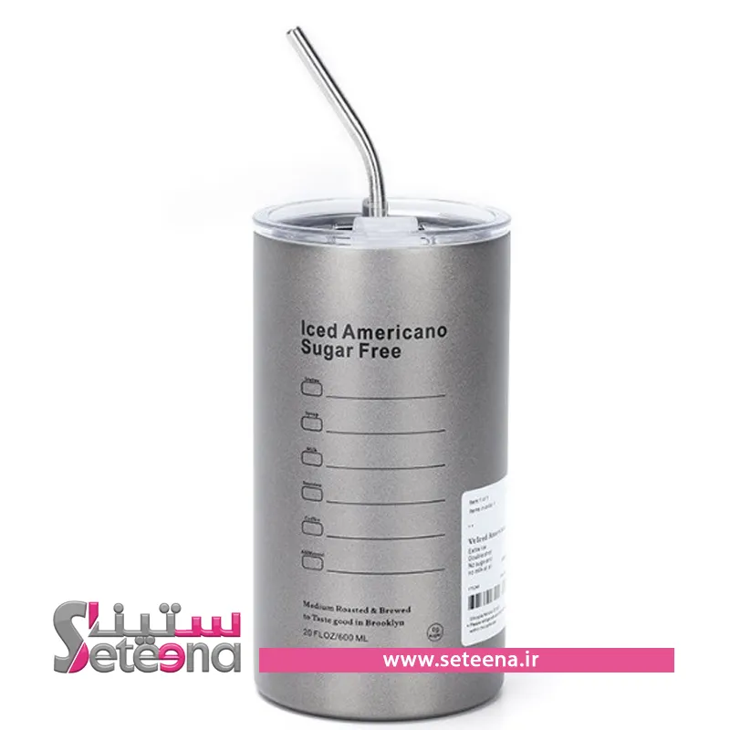 تراول ماگ استوانه استیل کد f10003
