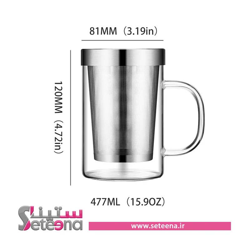 تراول ماگ پیرکس صافی دار بزرگ کد f10015