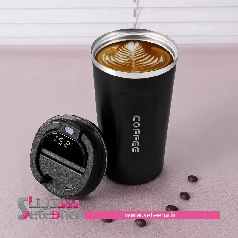 تراول ماگ قیفی با قاشق کد f10020